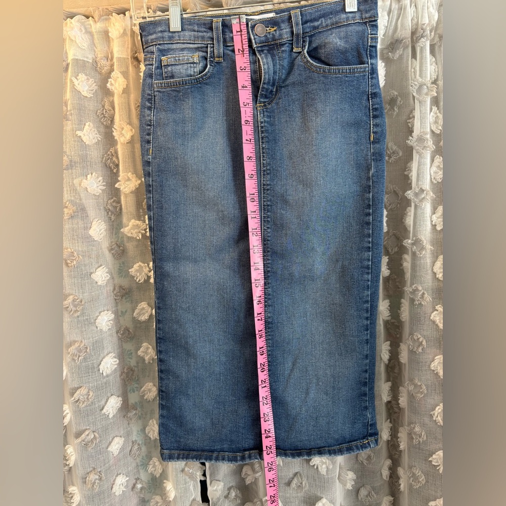 Classic Blue Denim Midi Skirt - Picture 4 of 6